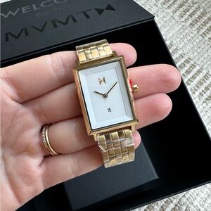 MVMT Wonen’s Gold Square Face Watch
